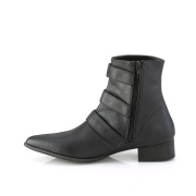 Vegan WARLOCK-50-C demonia kozačky - pánské winklepicker kozačky 3 spony