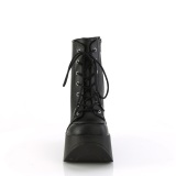 Vegan emo 13 cm DYNAMITE-106 klinove kozačky platformě cerny