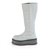 Vegan neon 5 cm SLACKER-230 kozačky cyberpunk na platformy