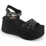 Veganské 6,5 cm Demonia FUNN-10 Platformě Sandály