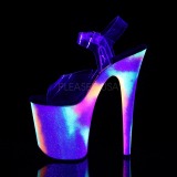 Vícebarevný 20 cm FLAMINGO-808GXY Sandály Neon Platformě