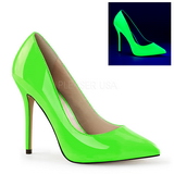 Zelený Neon 13 cm AMUSE-20 Lodičky Dámské Stiletto Podpatků