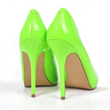 Zelený Neon 13 cm AMUSE-20 Lodičky Dámské Stiletto Podpatků