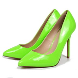 Zelený Neon 13 cm AMUSE-20 Lodičky Dámské Stiletto Podpatků