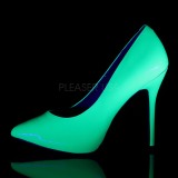 Zelený Neon 13 cm AMUSE-20 Lodičky Dámské Stiletto Podpatků