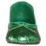 Zelený STAR-16G třpyt dámské baleríny obuv