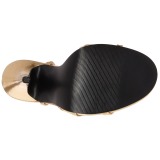 Zlato 15 cm Devious DOMINA-108 dámské sandály na podpatku
