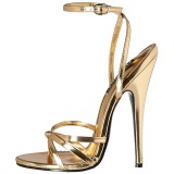 Zlato 15 cm Devious DOMINA-108 sandály na vysokém podpatku