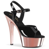 Zlato 15 cm Pleaser KISS-209 Chrom Platformě Vysoké Podpatky