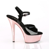 Zlato 15 cm Pleaser KISS-209 Chrom Platformě Vysoké Podpatky