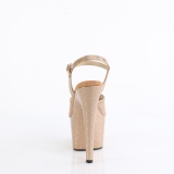 Zlato 18 cm ADORE-709GP třpyt sandaly na platformě a podpatku