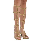 Zlato 8 cm ROMAN-10 dámské sandály gladiátorky