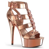 Zlato Koženka 15 cm DELIGHT-658 pleaser boty na vysoké podpatky