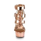 Zlato Koženka 15 cm DELIGHT-658 pleaser boty na vysoké podpatky