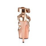 Zlato Koženka 15 cm DELIGHT-658 pleaser boty na vysoké podpatky