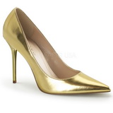 Zlato Matná 10 cm CLASSIQUE-20 Lodičky Dámské Stiletto Podpatků