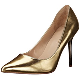 Zlato Matná 10 cm CLASSIQUE-20 Lodičky Dámské Stiletto Podpatků
