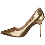 Zlato Matná 10 cm CLASSIQUE-20 Lodičky Dámské Stiletto Podpatků