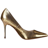 Zlato Matná 10 cm CLASSIQUE-20 Lodičky Dámské Stiletto Podpatků