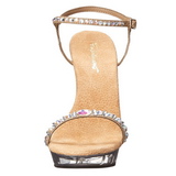 Zlato Strass 13 cm LIP-131 Platformě Sandály Podpatky