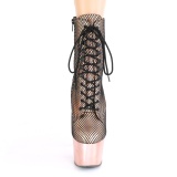 Zlato chrom 18 cm ADORE-1020HFN kotnikové kozačky pro tanec na tyči