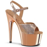 Zlato chrom platformě 18 cm ADORE-709 pleaser vysoké podpatky