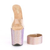 Zlato strass 20 cm BEJEWELED-812RS vysoké podpatky s kotníková manžeta