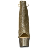 Zlato třpyt 18 cm ADORE-1018G kotníkové kozačky s platformě