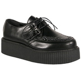 Černá Koženka V-CREEPER-502 Platformě Creepers Boty Pánské