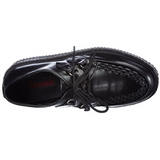 Černá Koženka V-CREEPER-502 Platformě Creepers Boty Pánské