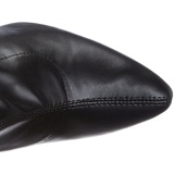 Černé veganské kozačky na vysokém jehlovém podpatku 13 cm SEDUCE-2000