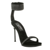 Černý 11,5 cm CHIC-40 fabulicious sandály na jehlovém podpatku