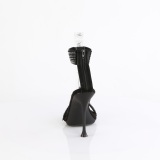 Černý 11,5 cm CUPID-440 kotníkovými popruhy sandály na jehlovém podpatku