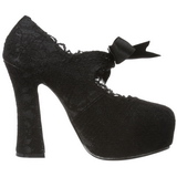 Černý 13 cm DEMON-11 platformě gothic boty