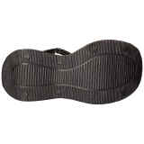Černý 13 cm Demonia DYNAMITE-02 Platformě Klínové Sandály
