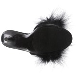 Černý 13 cm POISE-501F peří marabu Vysoké Podpatku