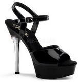 Černý 14 cm ALLURE-609 Stilettos Jehlové Podpatky