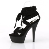 Černý 15 cm KISS-274 dámské sandály gladiátorky