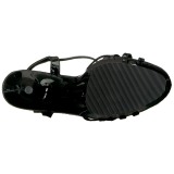 Černý 15 cm Pleaser DELIGHT-613 Sandály na vysokém podpatku