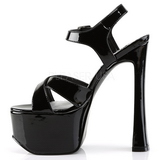 Černý 16,5 cm CANDY-40 dámské boty na vysokém podpatku