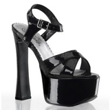 Černý 16,5 cm CANDY-40 dámské boty na vysokém podpatku