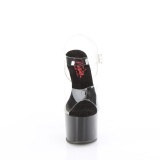 Černý 18 cm PASSION-708 Boty na podpatku pro tanec na tyči