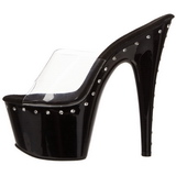 Černý 18 cm Pleaser ADORE-701LS Vysoké Podpatky Platformě