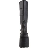 Černý 18 cm STACK-301 demonia kozačky - unisex cyberpunk boty