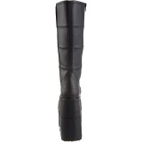 Černý 18 cm STACK-301 demonia kozačky - unisex cyberpunk boty