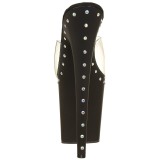 Černý 20 cm FLAMINGO-801ABLS Strass kamen platformy pantoflicky dámské