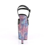Černý 20 cm FLAMINGO-809REFL Boty na platformě a podpatku