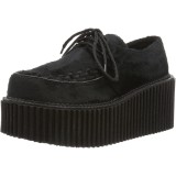 Černý 7,5 cm CREEPER-202 Platformě Creepers Obuvi Dámské