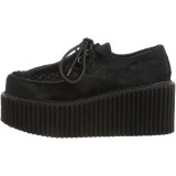 Černý 7,5 cm CREEPER-202 Platformě Creepers Obuvi Dámské