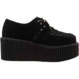 Černý 7,5 cm CREEPER-206 Platformě Creepers Obuvi Dámské